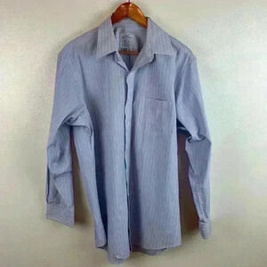 346 Brooks Brothers long sleeve blue/white pin striped shirt.